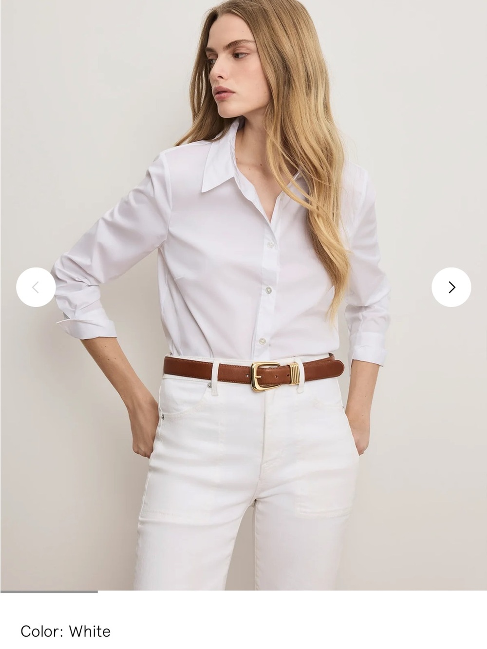 NWT Veronica Beard White Button-Down Shirt Size 0